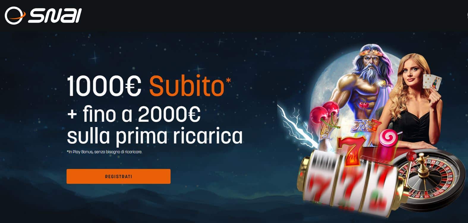 bonus senza deposito snai